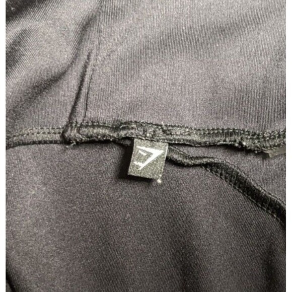 Wmn's GYMSHARK Dry Moisture Management Perforated Side Black Athletic Leggings M - Picture 9 of 10